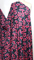Artlux ~ 'Peony Pop - Pink & Black' Luxury Cotton Lawn ~ Made in Italy